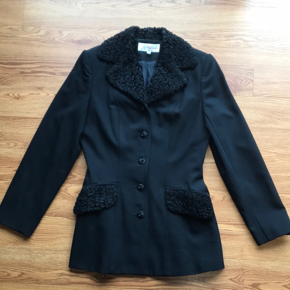 Rose Marie Woulfe Wool Collared Blazer Jacket